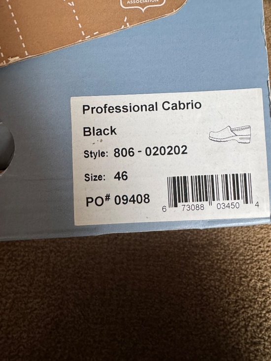 Dansko Professional Cabrio Black EU 46 NIB main image 7